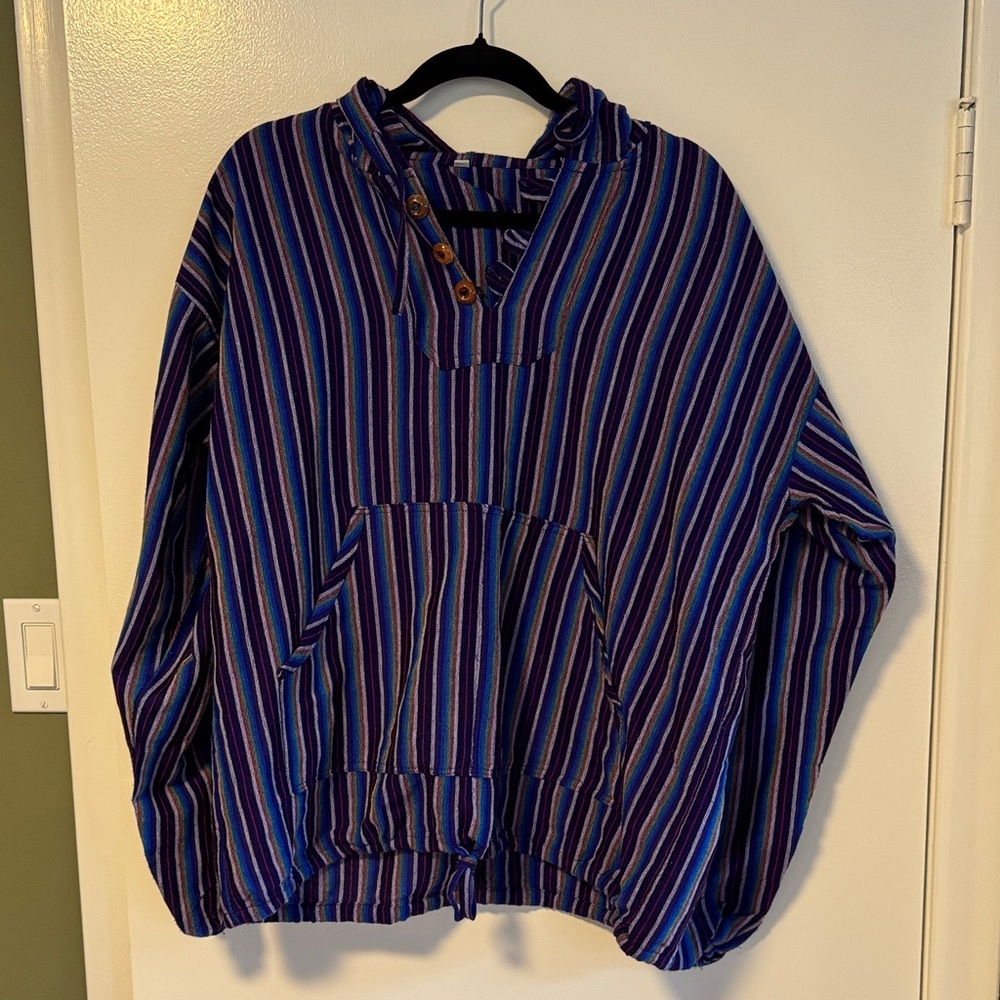 Striped Hooded Pullover